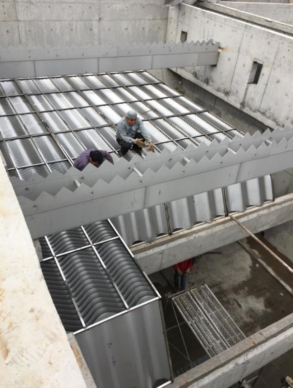 超长棱形框架不锈钢波形斜板